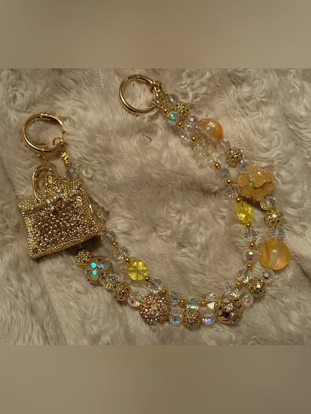 Bag Charms Crystal Chain Multi-Strand